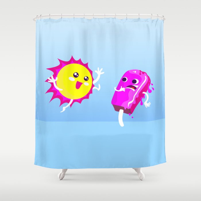 sun hug ice cream scream shower curtain by alicewieckowska society6