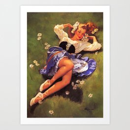 Sexy Vintage Pin-Up Girls - Retro 50s Pin Up Posters Art Print