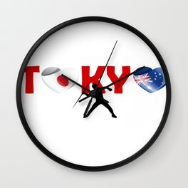 Javelin team of Australia in Tokyo, Japan Wall Clock