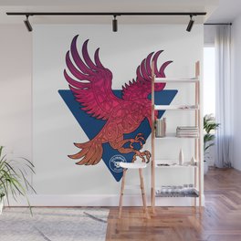 Eternal Raven- Red Gradient  Wall Mural