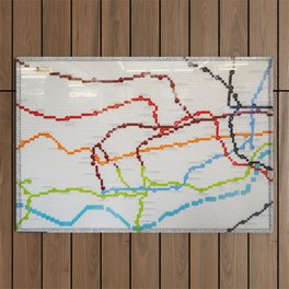 London Lego Underground Map Outdoor Rug