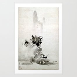 Sesshu Toyo Haboku - Sansui Landscape Art Print