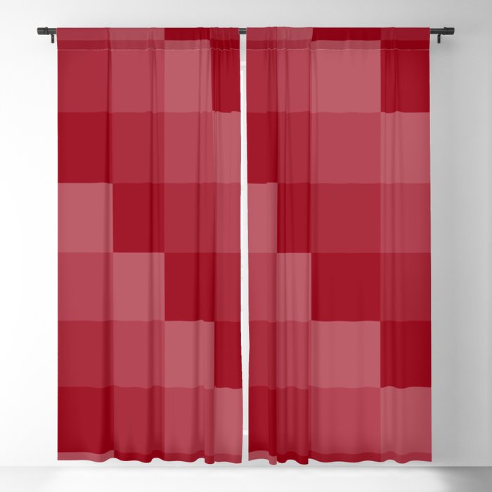 Four Shades of Red Square Blackout Curtain