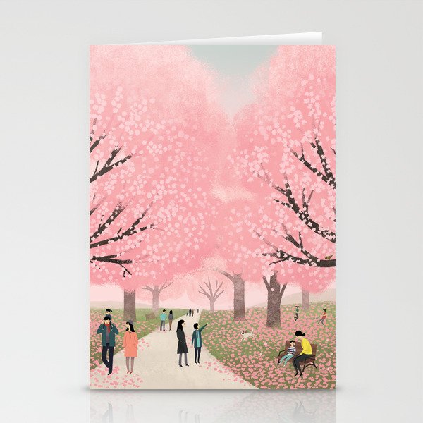 Cherry Blossoms in Japan Stationery Cards