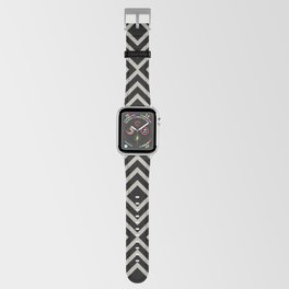 Black and Taupe Square Line Art Pattern Pairs DE 2022 Trending Color Reclaimed Wood DET625 Apple Watch Band