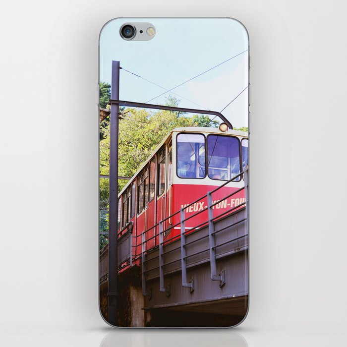 Vieux Lyon cable car | Vintage Aesthetic Photography iPhone Skin