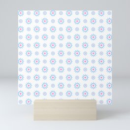 stars 59- pink and blue Mini Art Print