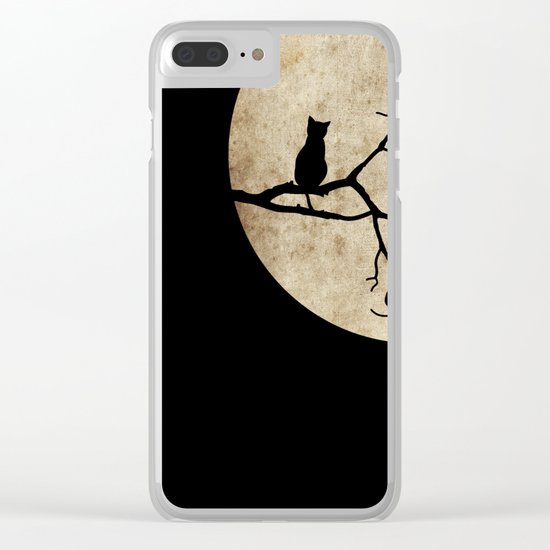 Cat Night Clear iPhone Case