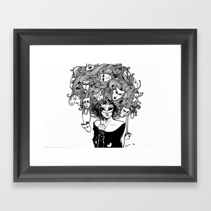 I think people make their own faces, as they grow Framed Art Print