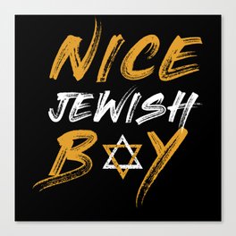 Nice Jewish Boy Jew Menorah Happy Hanukkah Canvas Print