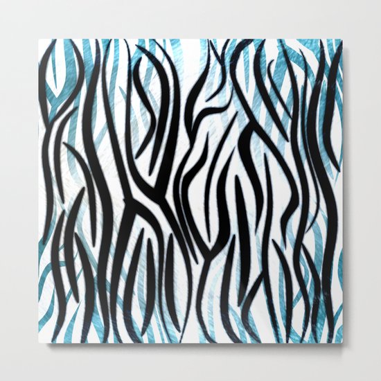Abstract Zebra Print Metal Print