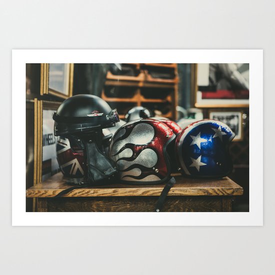 Helmets Art Print