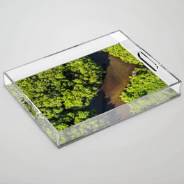 Brazil Photography - River Going Through The Rain Forest Acrylic Tray