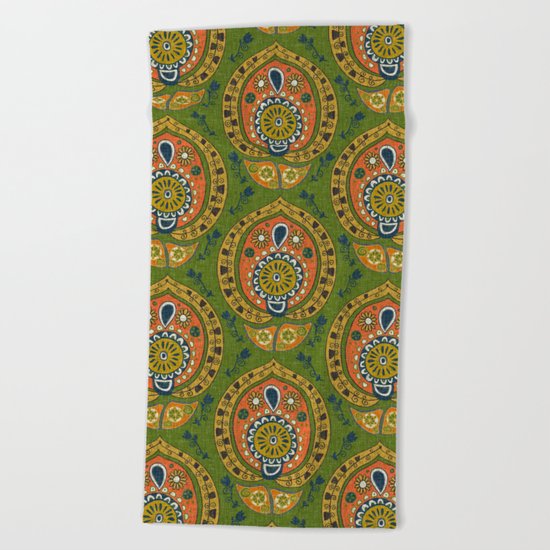 safa green Beach Towel