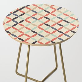 Retro mid century colorful flower of life 1 Side Table