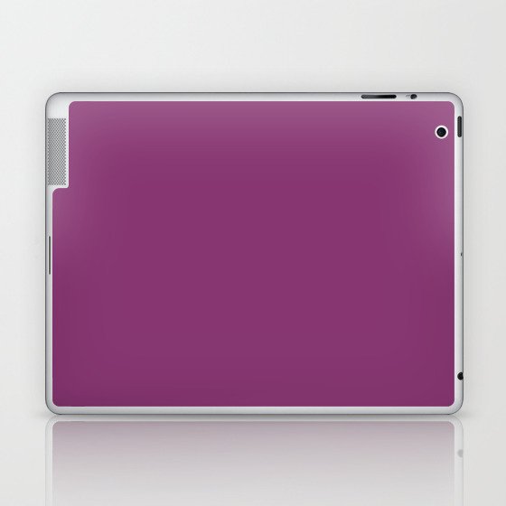 Boysenberry purple solid color modern abstract pattern Laptop & iPad Skin