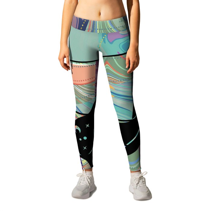 Swimming moon gooddess Leggings