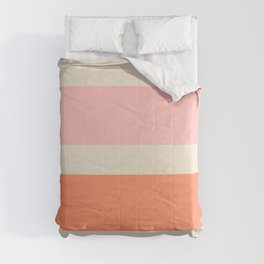 Pink Retro Stripes Comforter