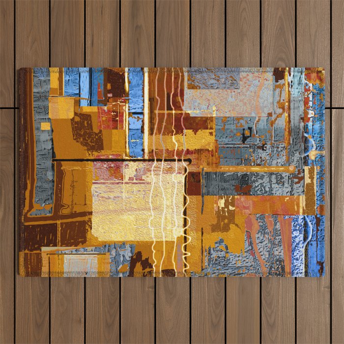Meandering the Cellar of Peace Contemporary Abstract Outdoor Rug