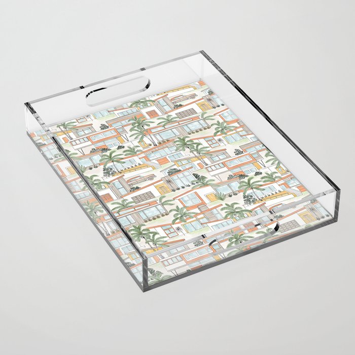 Mid-century architecture Palm Springs Acrylic Tray