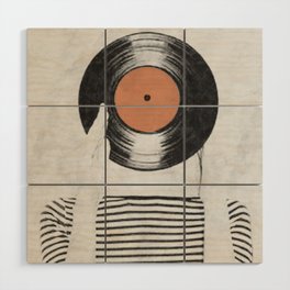 Vinyl record head ... Wood Wall Art