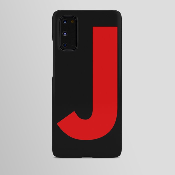 Letter J (Red & Black) Android Case