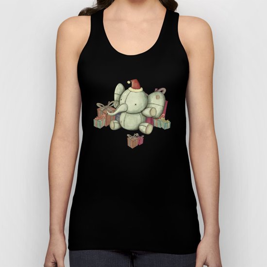 Happy Cute Elephant Unisex Tank Top