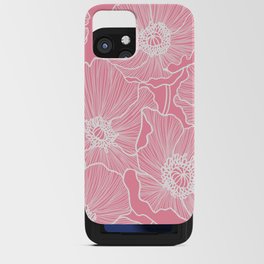 Light Pink Poppies iPhone Card Case
