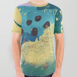 Abstract design - blue purple and gold All Over Graphic Tee