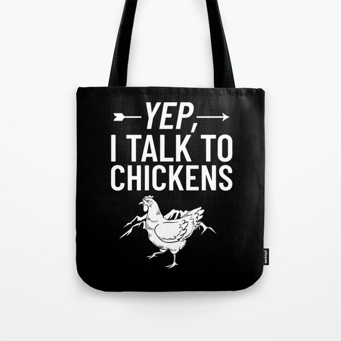 Chicken Farmer Gardening Lady Hen Tote Bag