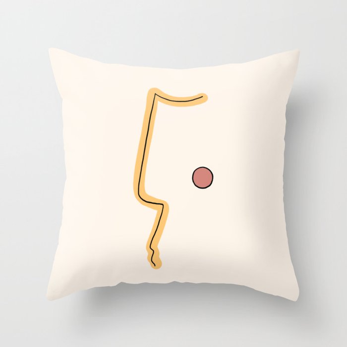 Puzzled Face Throw Pillow