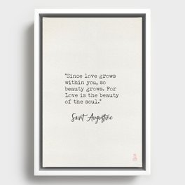 St Augustine quote Framed Canvas