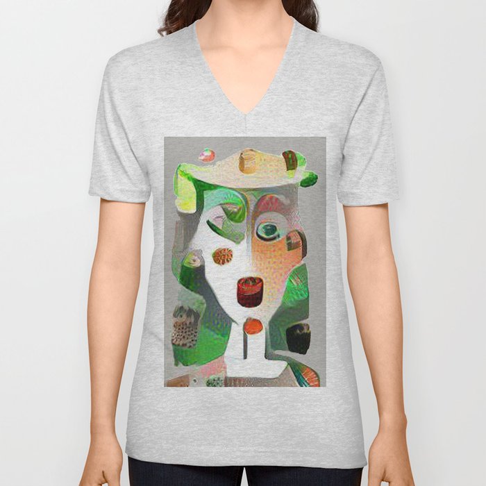 Sushi Girl V Neck T Shirt