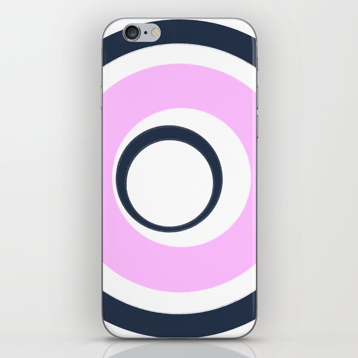Modern Abstract Skateboard Wheel Pink iPhone Skin