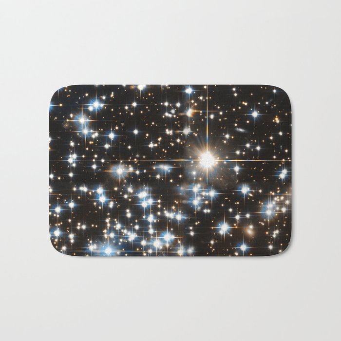 Sparkle Star Field in the Universe Bath Mat