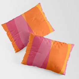 Orange Hot Pink Yellow Bright Modern Artwork Pillow Sham