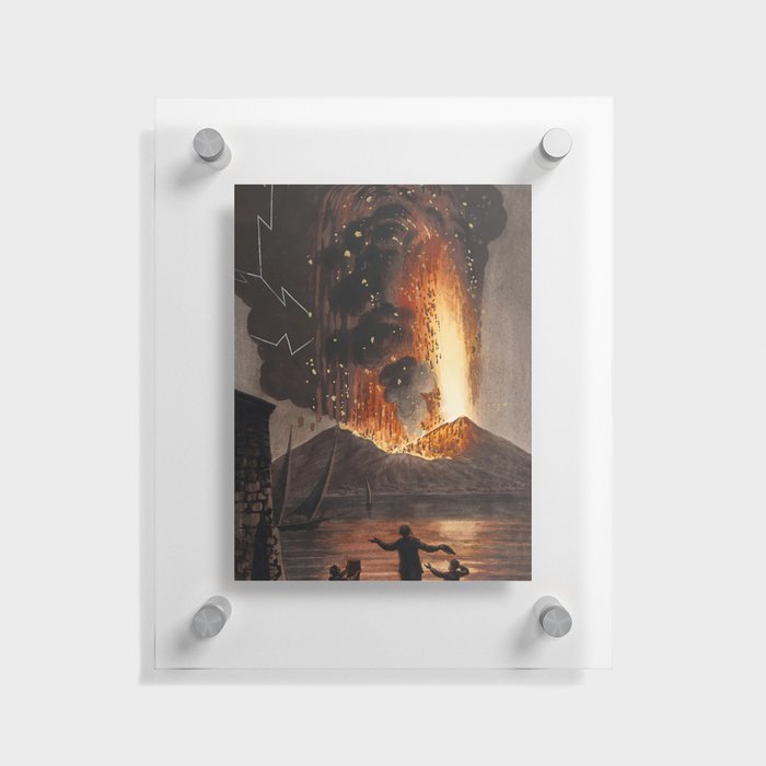 The Great eruption of Mount Vesuvius  Floating Acrylic Print