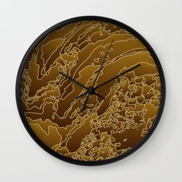 Melted copper sensation Wall Clock