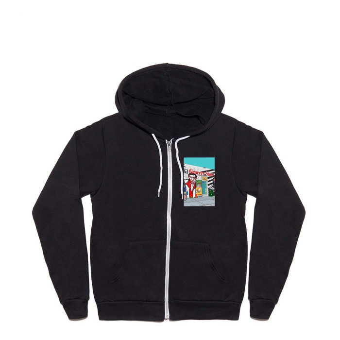 A Shop in Miami Wynwood Full Zip Hoodie by La Maison du Lapino Society6