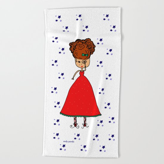 Looking at the stars Beach Towel