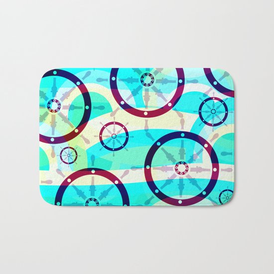 Ship wheels Bath Mat