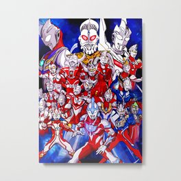 Ultraman Metal Print | Cartoon, Kawaii, Comic, Kaiju, Japan, 90S, Onepiece, Manga, Otaku, 90Ssanime 