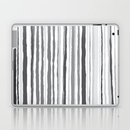 Organic vertical lines and stripes pattern. Doodle digital illustration background. Laptop Skin