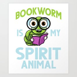 Reader Book Reading Bookworm Librarian Art Print