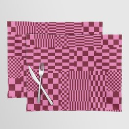 Glitchy Checkers // Raspberry Placemat