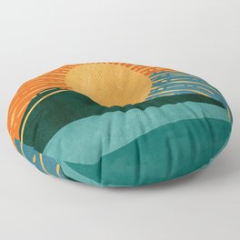 Landscape Sunrise, Colourful Print Floor Pillow