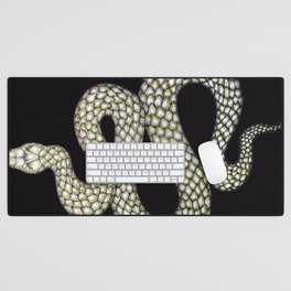 Snake's Charm in Black Desk Mat