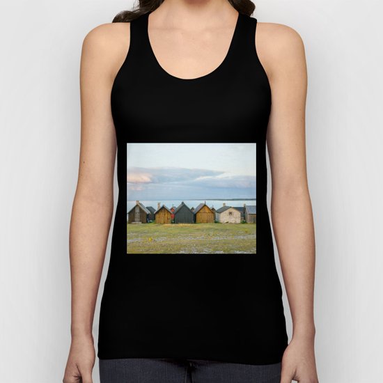 Fishing huts hutte 7 Unisex Tank Top