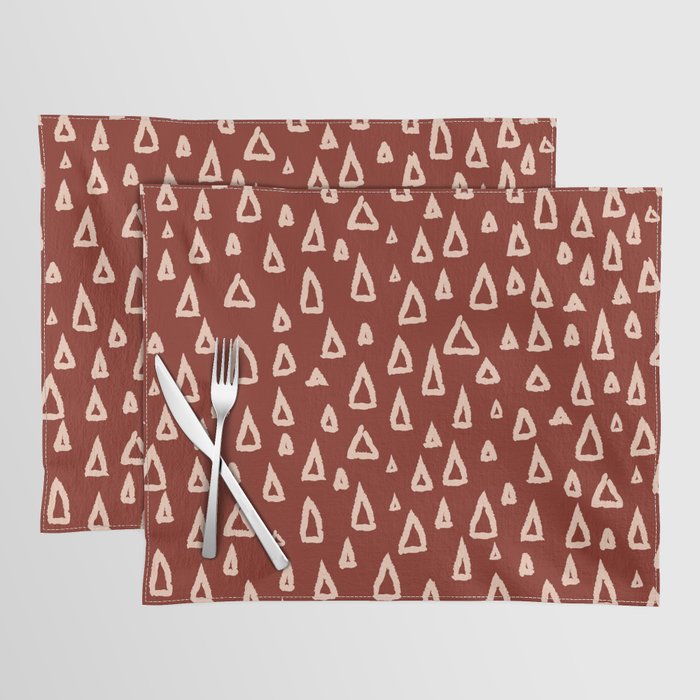 Bohemian Triangles - Rust and Peach Placemat