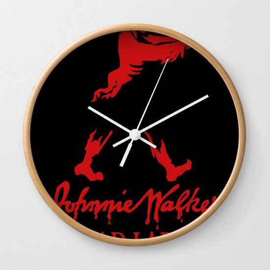 Johnny Walker Dead Label Wall Clock by Karen Hallion ...